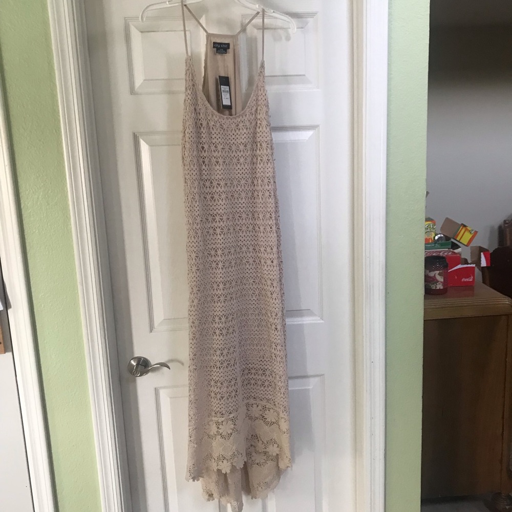 City Chic A-line crocheted dress SMALL